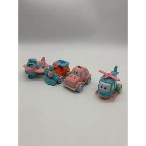 4-in-1 Cartoon Vehicles from the Fun Little Toys Pink Plane Train Car Helicopter
